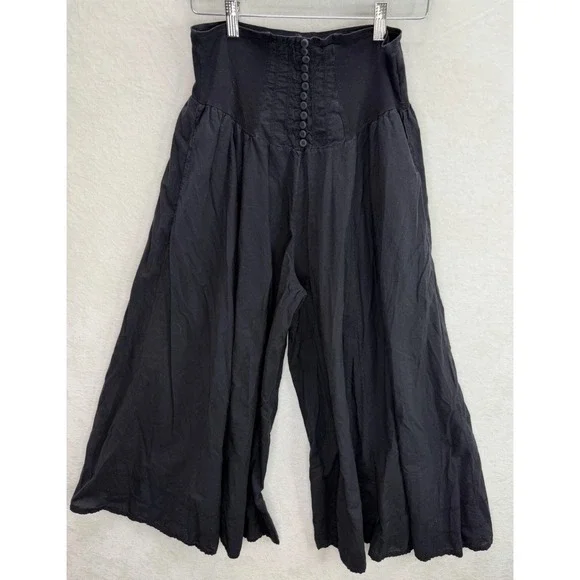 Vintage Luna Luz Women's Corset Waist Wide Leg Palazzo Pants Size Small - Picture 2 of 8